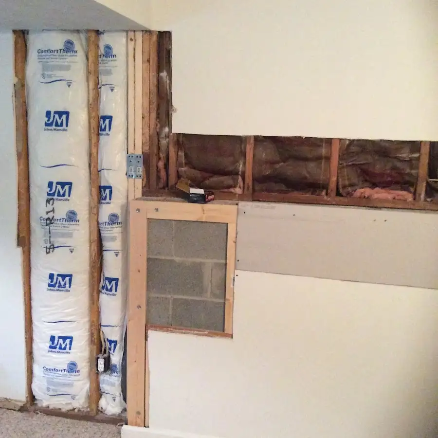 Wall insulation replacement during Contents Cleaning & Restoration in Conshohocken